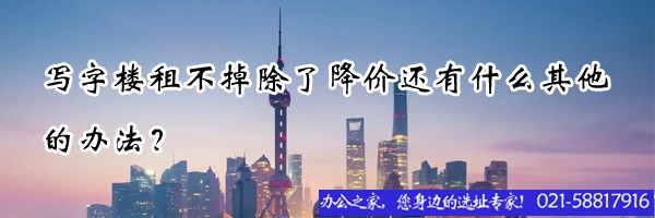 22"写字楼租不掉除了降价还有什么其他的办法？"